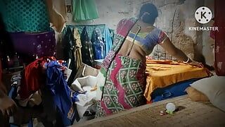 Elder stepsister stripped naked and fucked in doggy style from behind India Desi girls sax