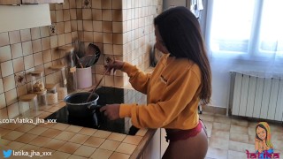 Latika Jha – LJ_015 – Asian / Indian Teen with Huge Boobs Gettin Fucked in her Kitchen / Amateur