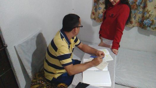 Turning my Indian brother-in-law on at work, he gives me a good blowjob and penetrates my juicy tight pussy