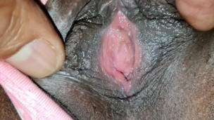 Admiring Wet BLACK PUSSY in Naturally Stained Panties – CLOSEUP