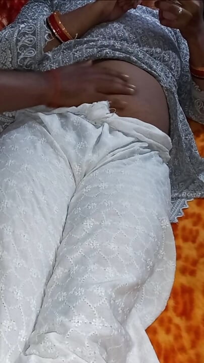 Romance with indian girl in a room.