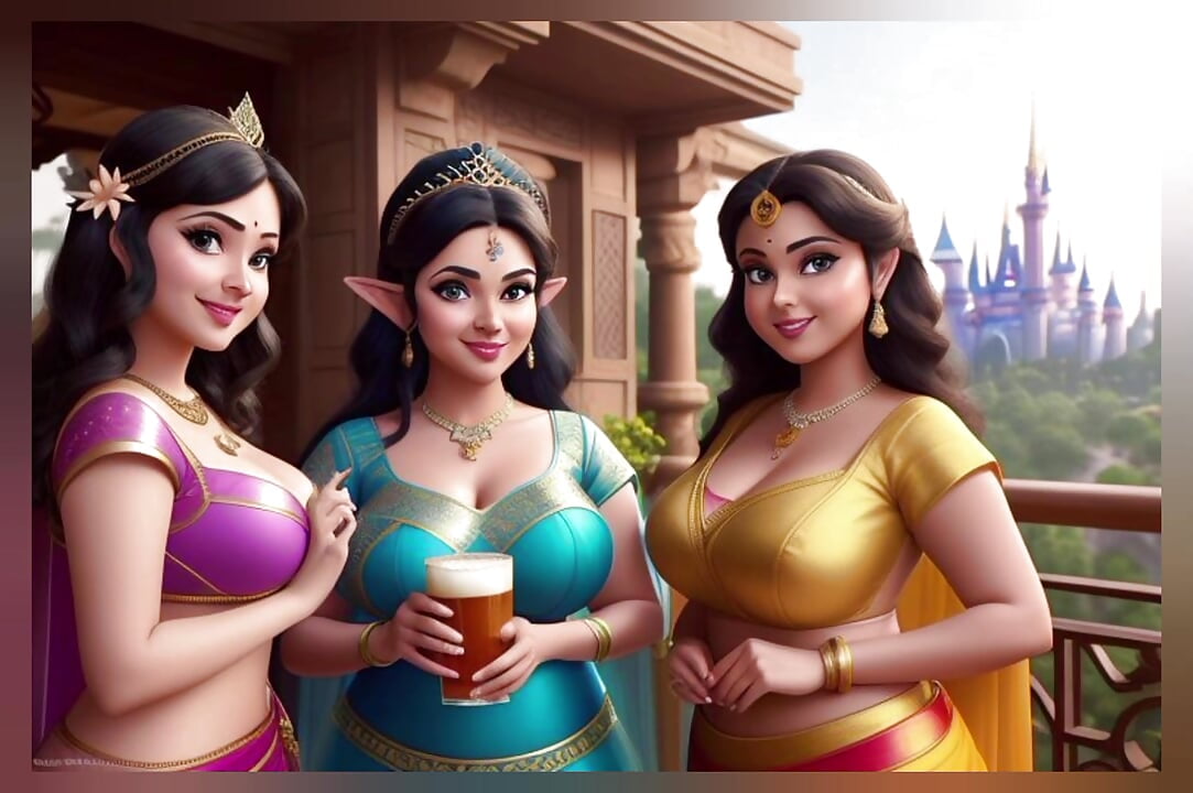 AI Generated Uncensored 3D Anime Disney Princess Images Of BBW Indian Women