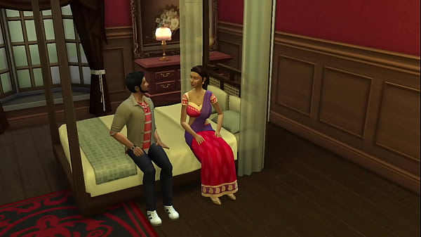 Santu Aunty Playing With Neighbour Guy